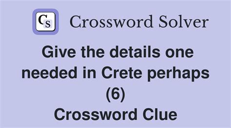 give details crossword clue|Give details to (6) Crossword Clue